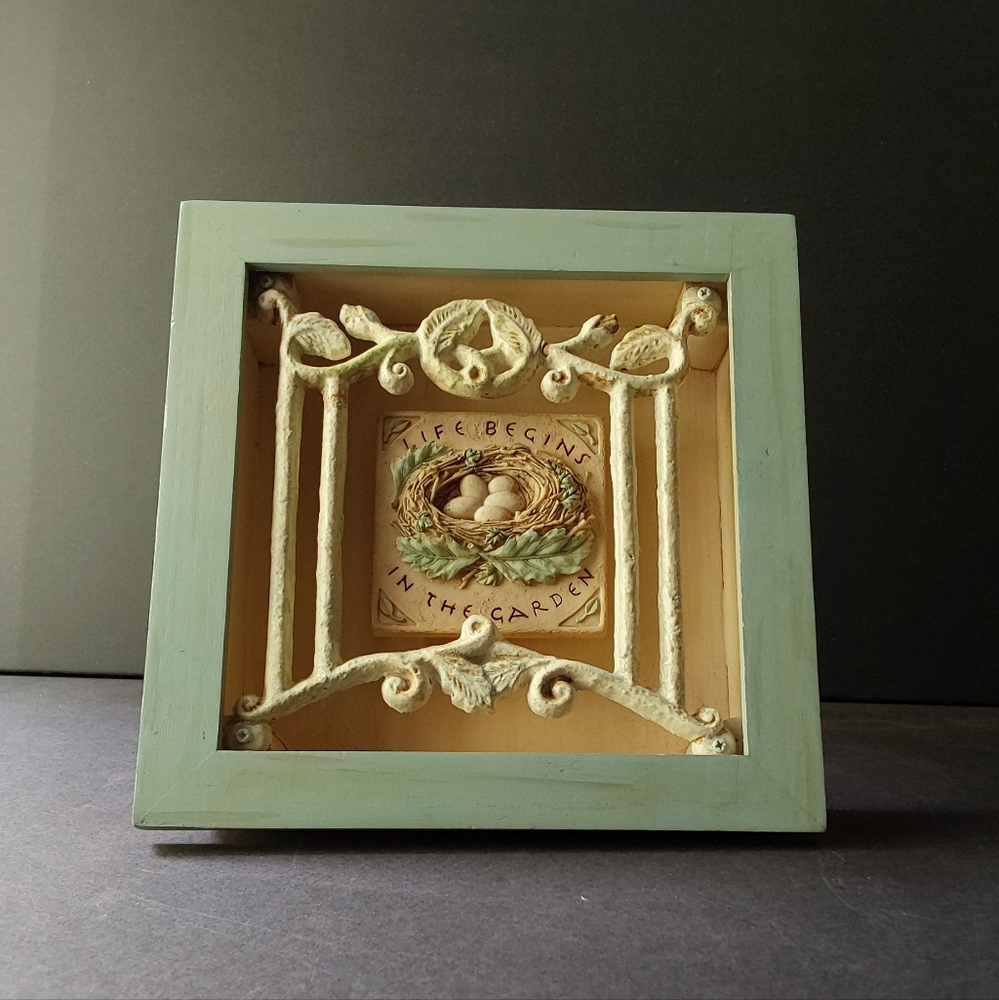 Rustic Garden Wall Art Shadow Box